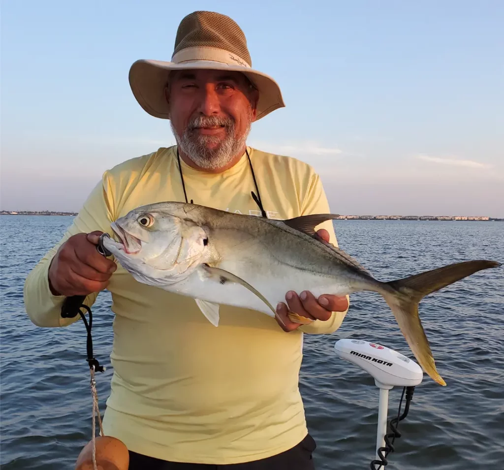 Ric is proud of his very first fish taken on a top-water lure!